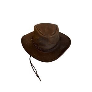 Head N Home "Bravo" Leather American Outback /Cowboy Hat Unisex Size M/L